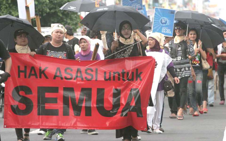 Activists commemorate Human Rights Day in Yogyakarta (Antara)